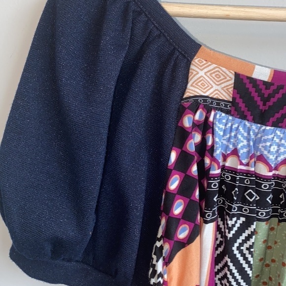 Anthropologie Maeve Cataina Puff Sleeve Patchwork SZ XS - Picture 6 of 9